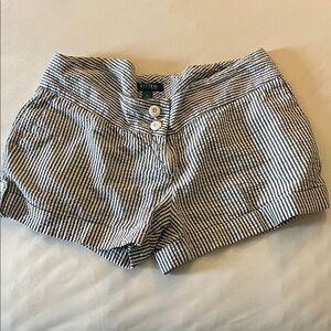 Bitten by Sarah Jessica Parker Women's Seersucker Shorts with cuffed hem